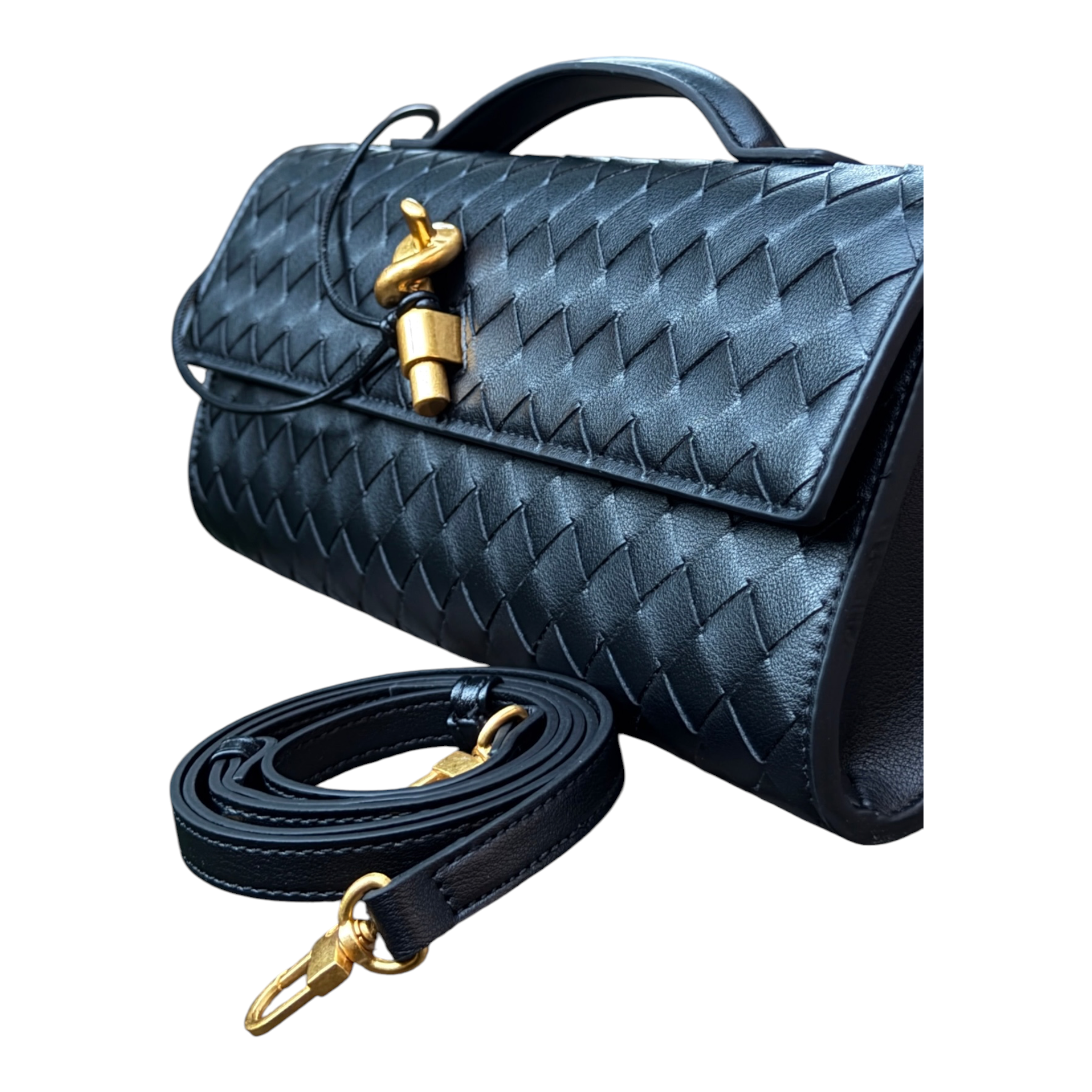 Geanta clutch Miró din piele naturală împletită