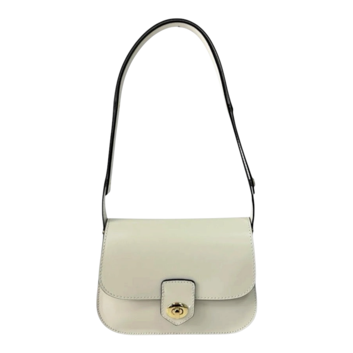 Geanta Flore din piele naturală — structured flap