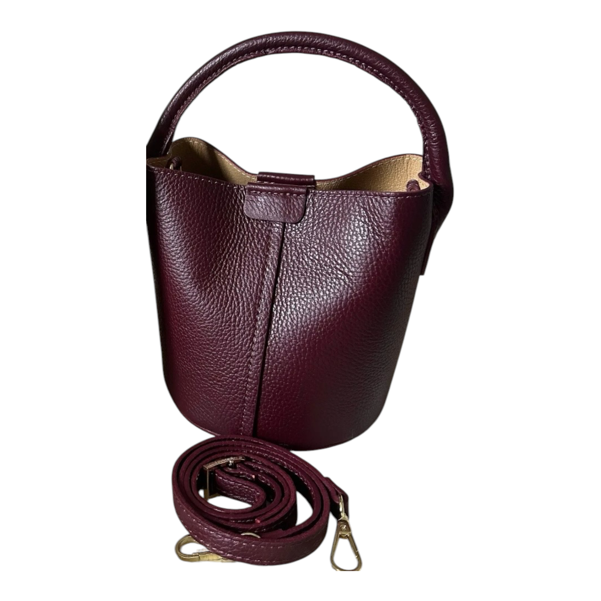 Geanta bucket Joy din piele naturală