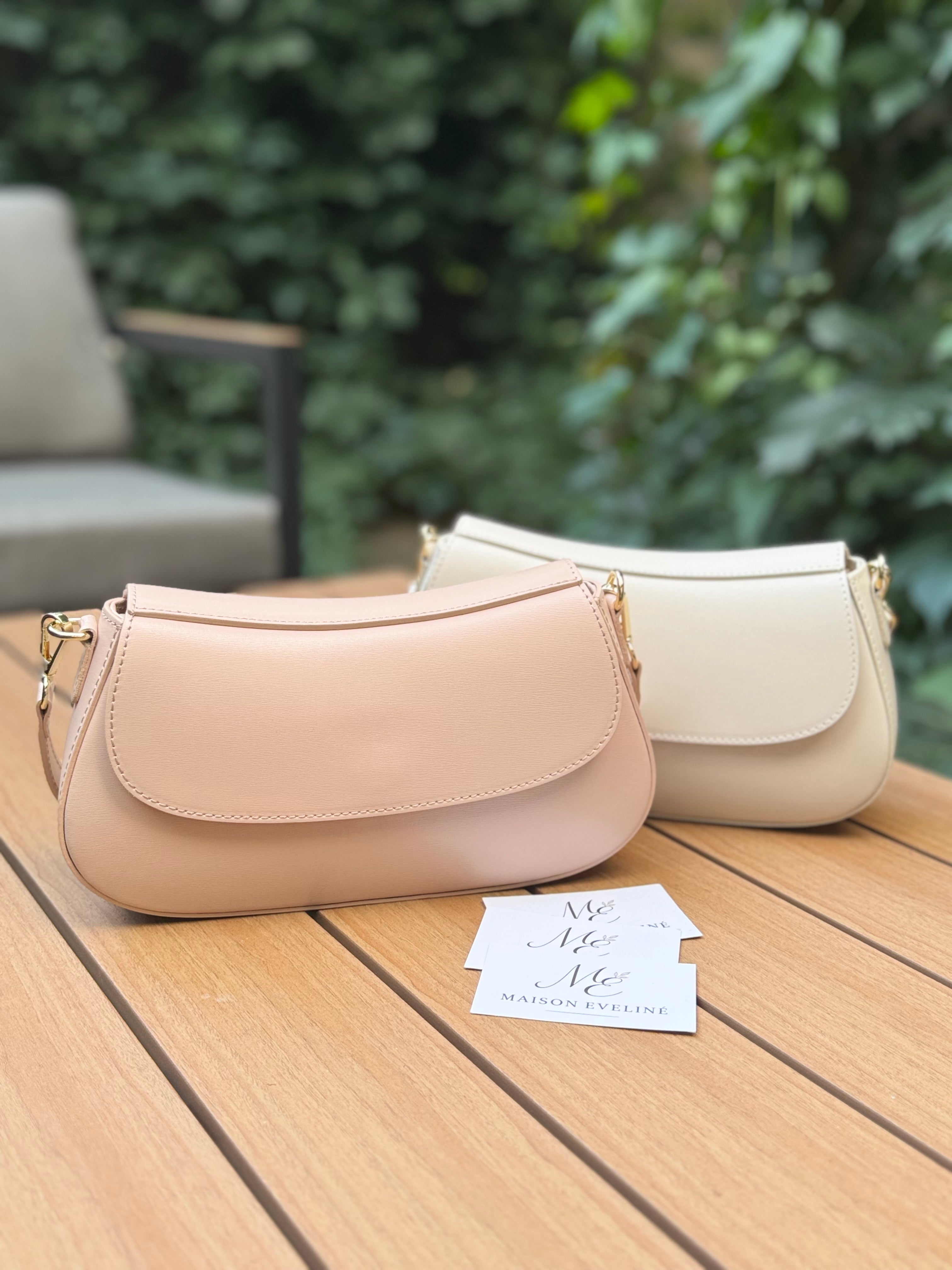 Geanta Dune din piele naturală — saddle compact