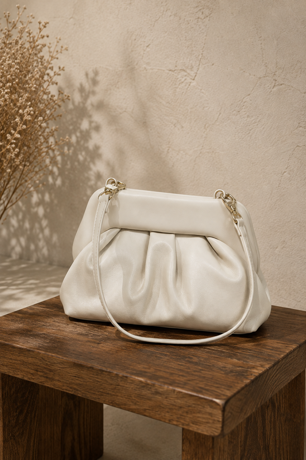 Geanta Romy clutch din piele naturală italiană