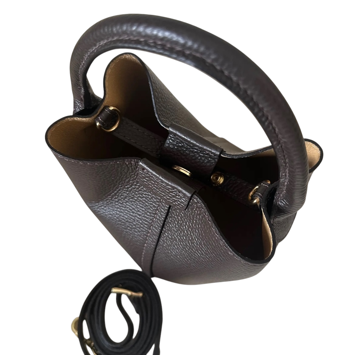 Geanta bucket Joy din piele naturală