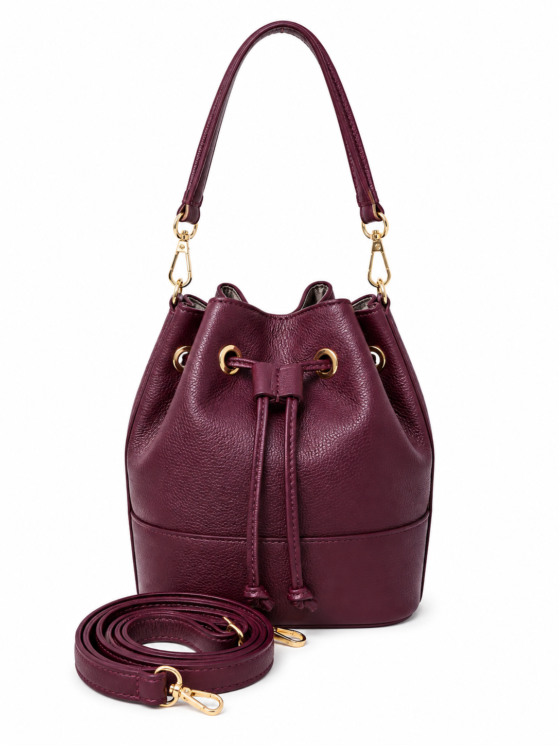 Geanta bucket Ivy din piele naturală