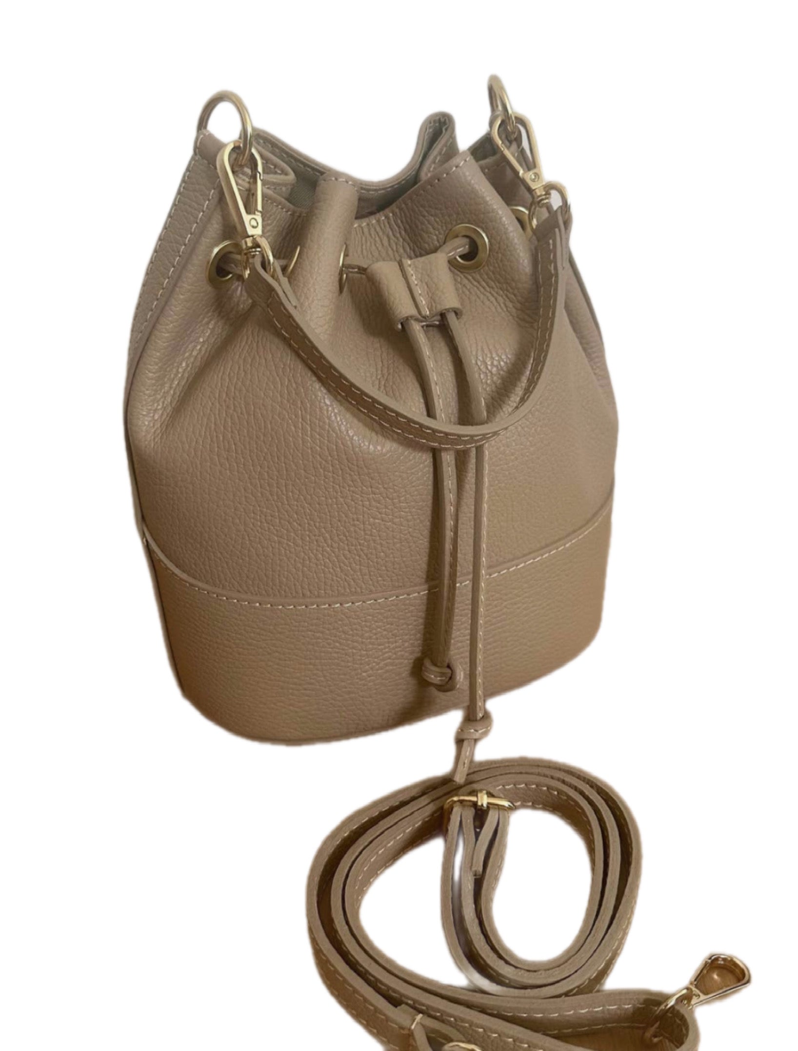 Geanta bucket Ivy din piele naturală