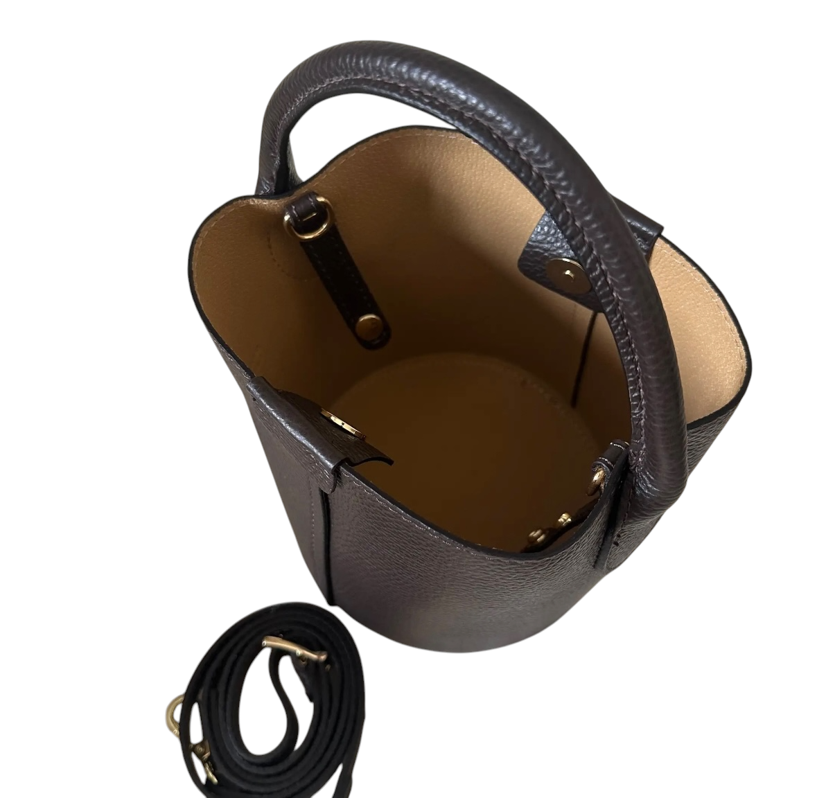 Geanta bucket Joy din piele naturală