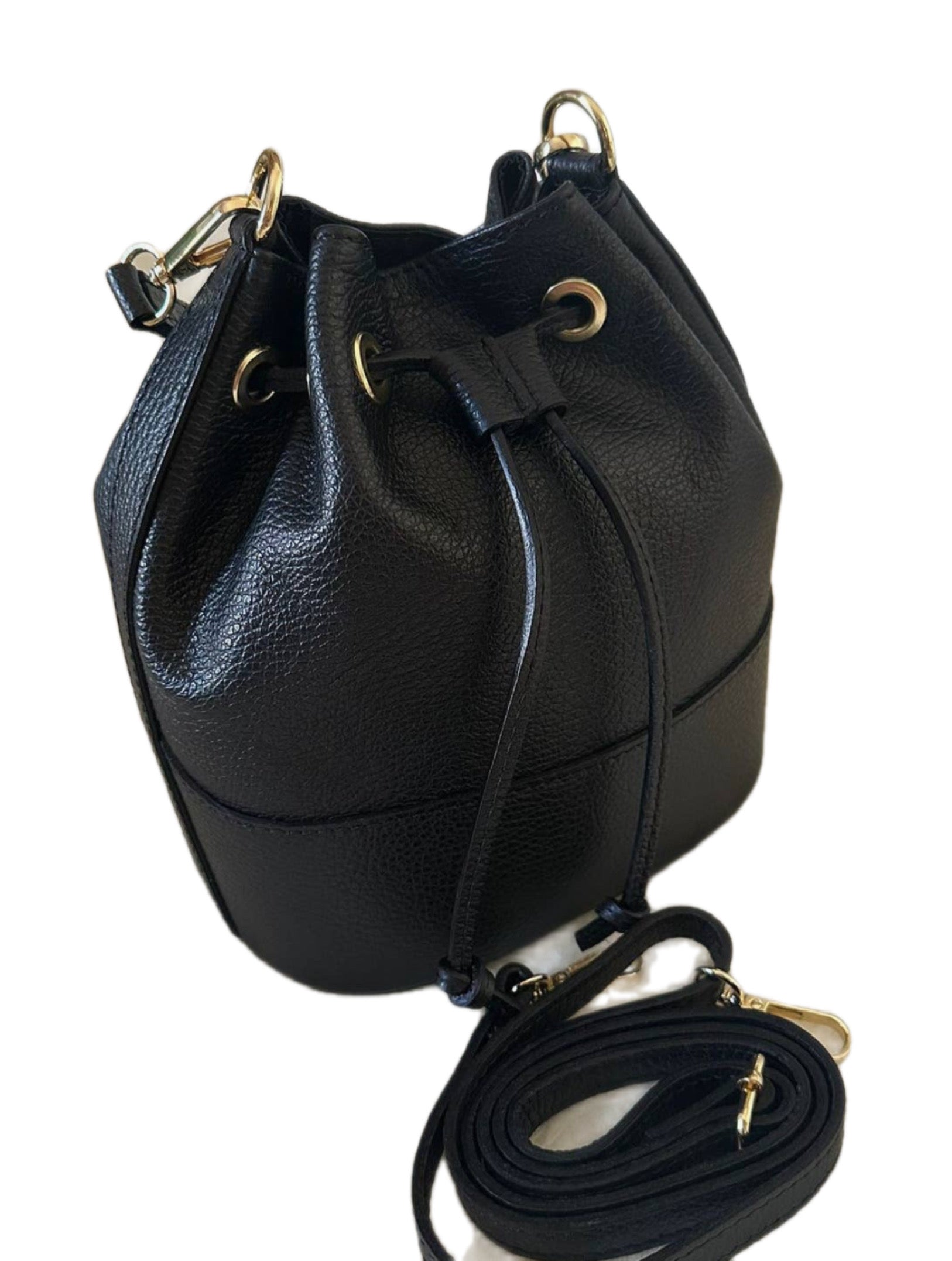 Geanta bucket Ivy din piele naturală