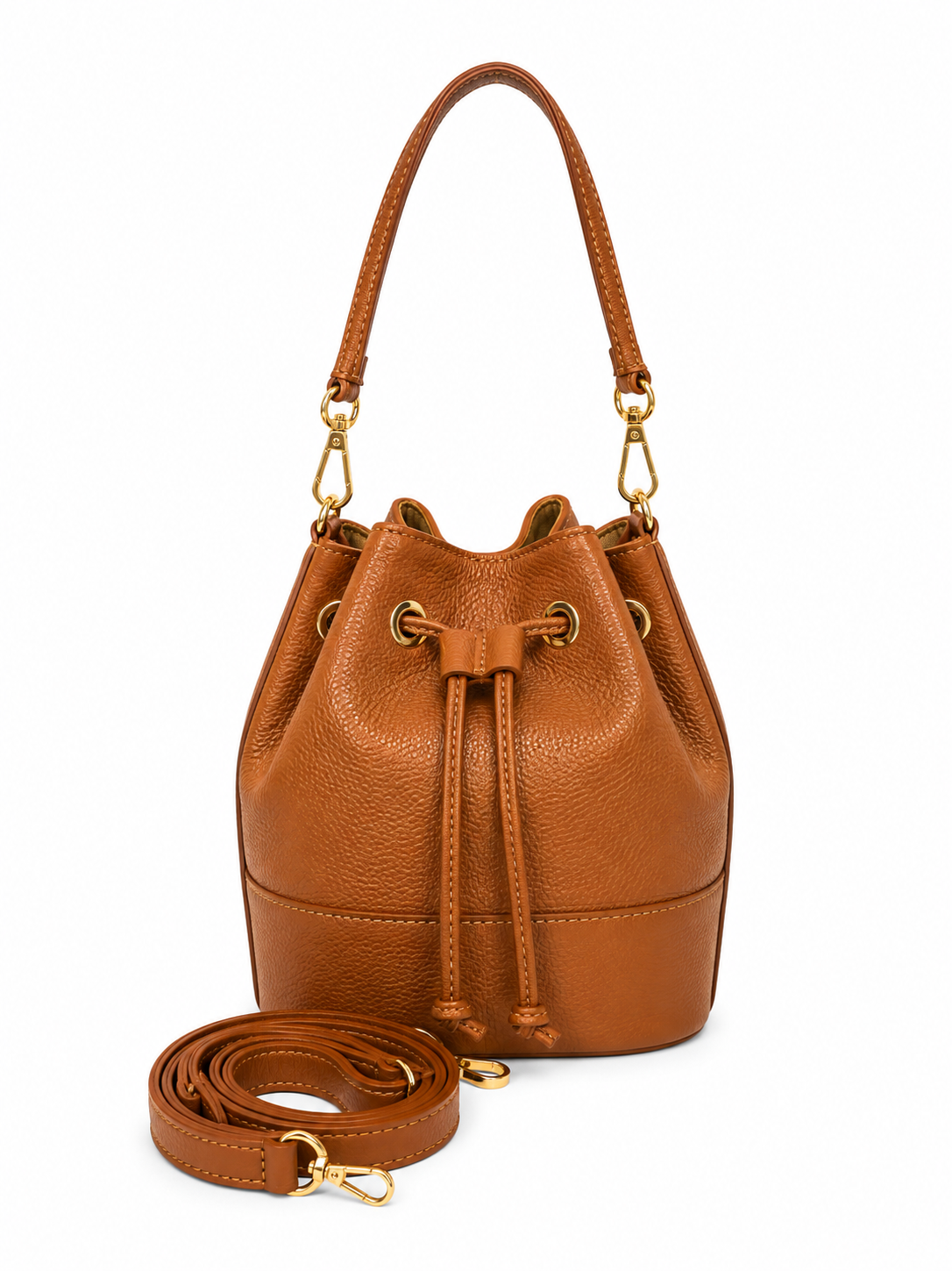 Geanta bucket Ivy din piele naturală