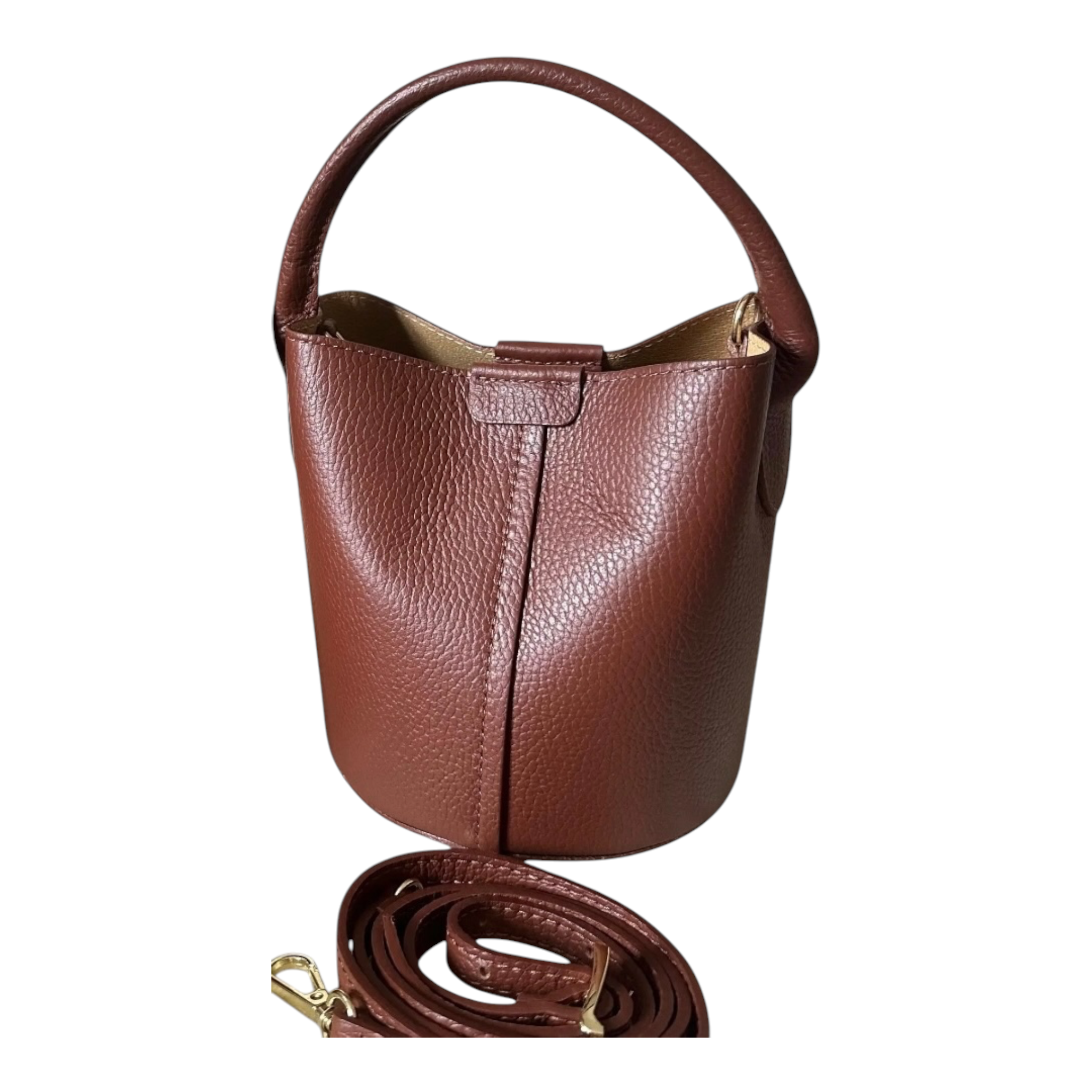 Geanta bucket Joy din piele naturală