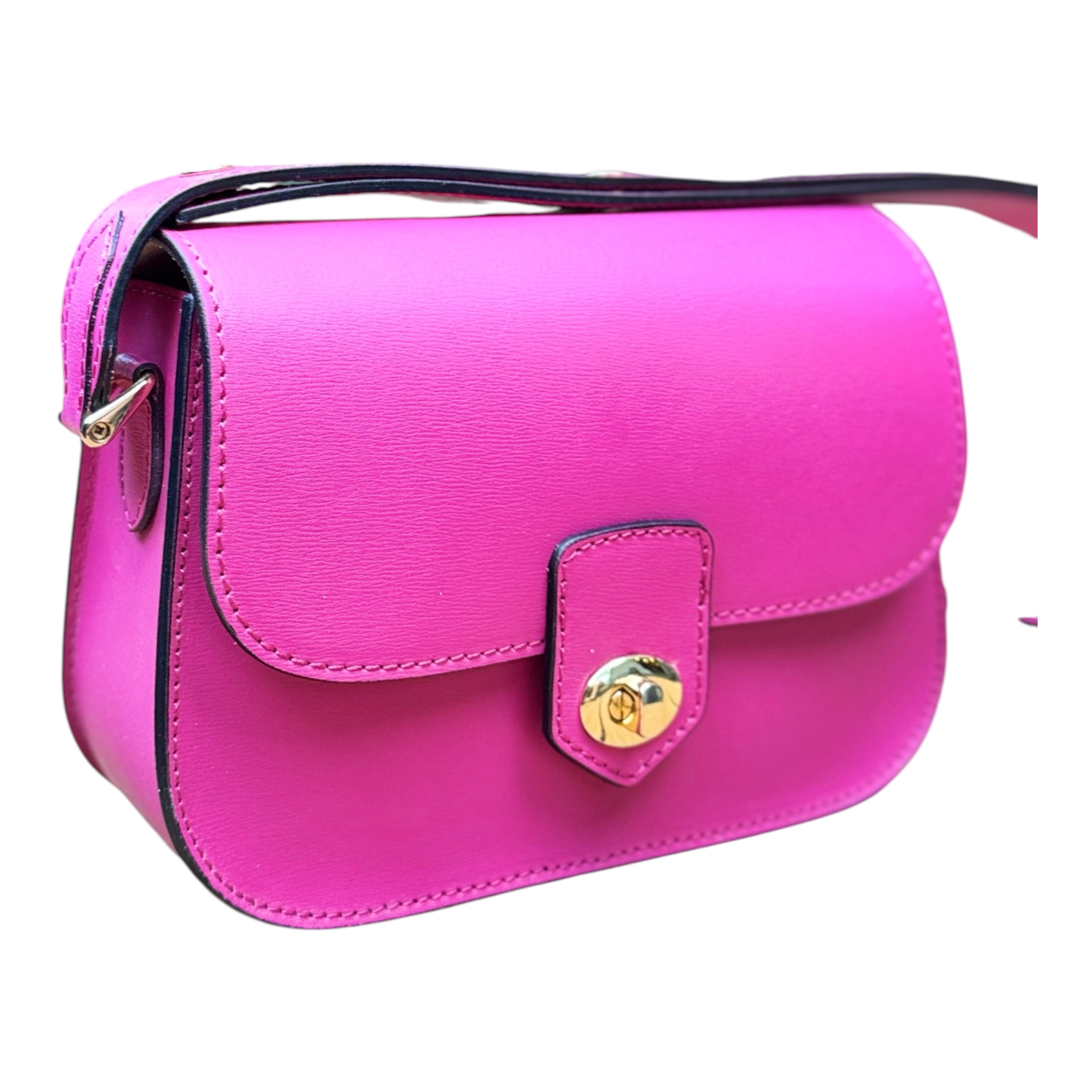 Geanta Flore din piele naturală — structured flap