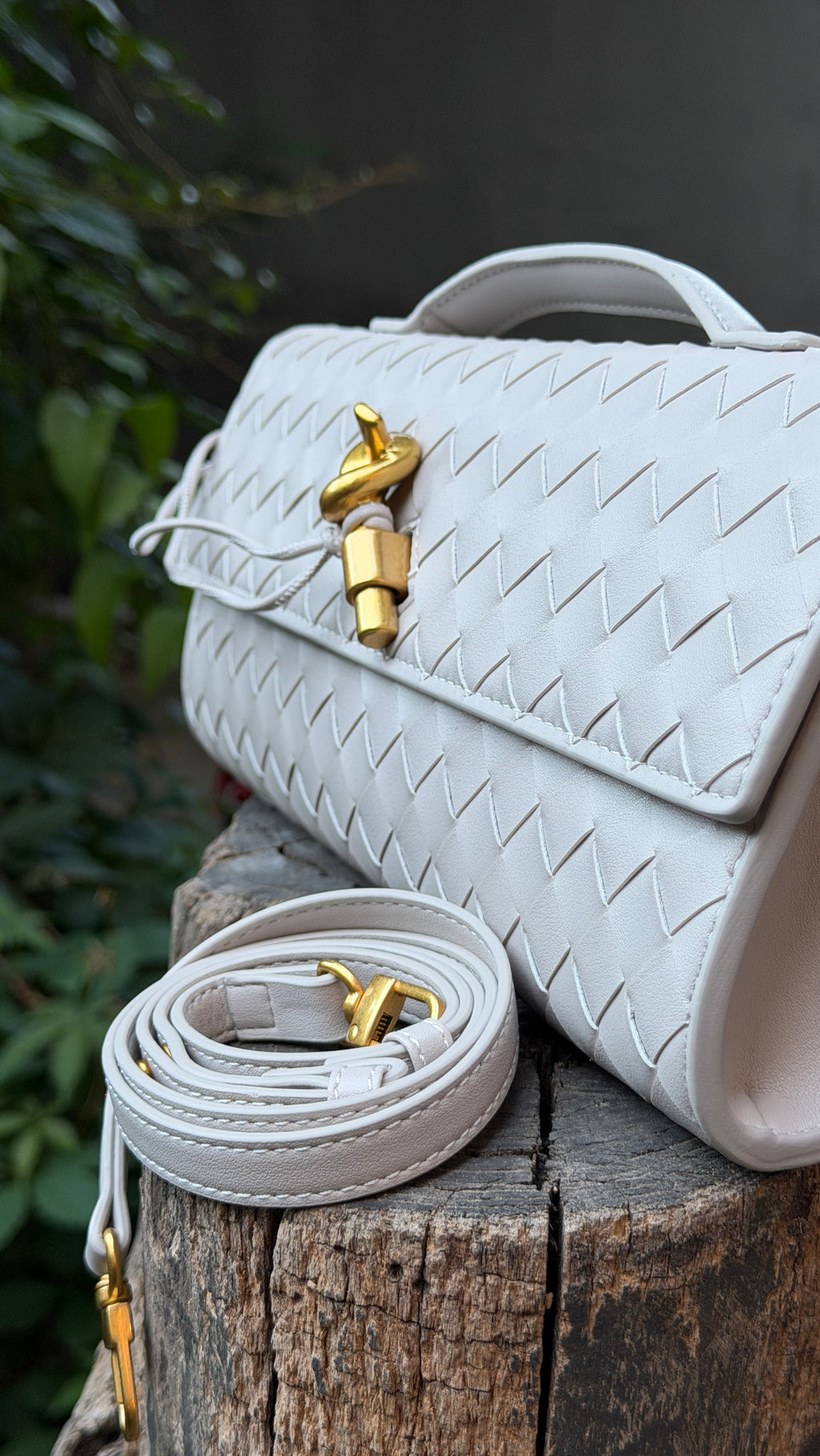 Geanta clutch Miró din piele naturală împletită