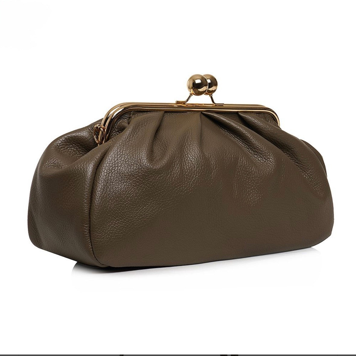 Geanta Colette din piele naturală cu închidere clic-clac