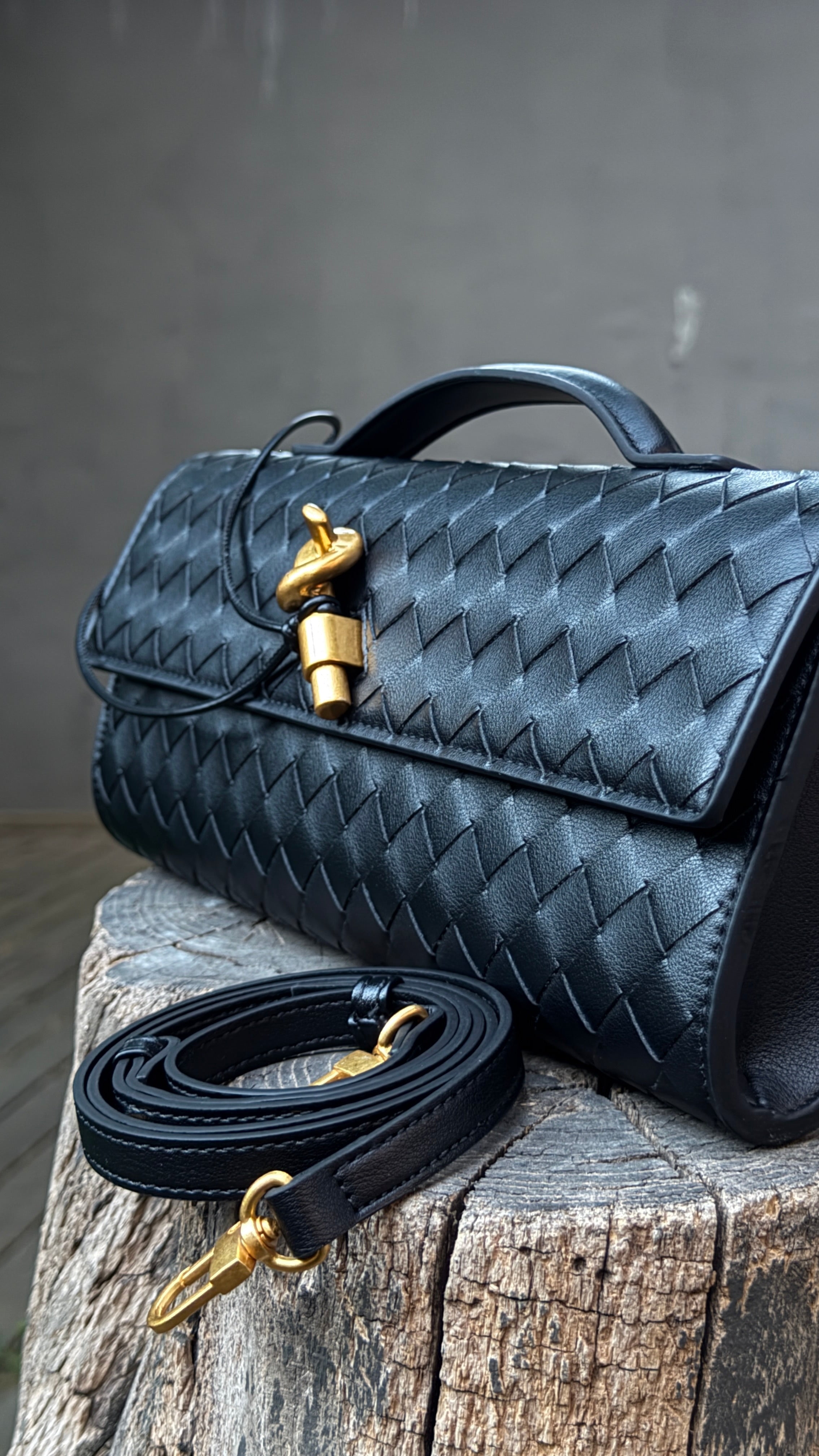 Geanta clutch Miró din piele naturală împletită