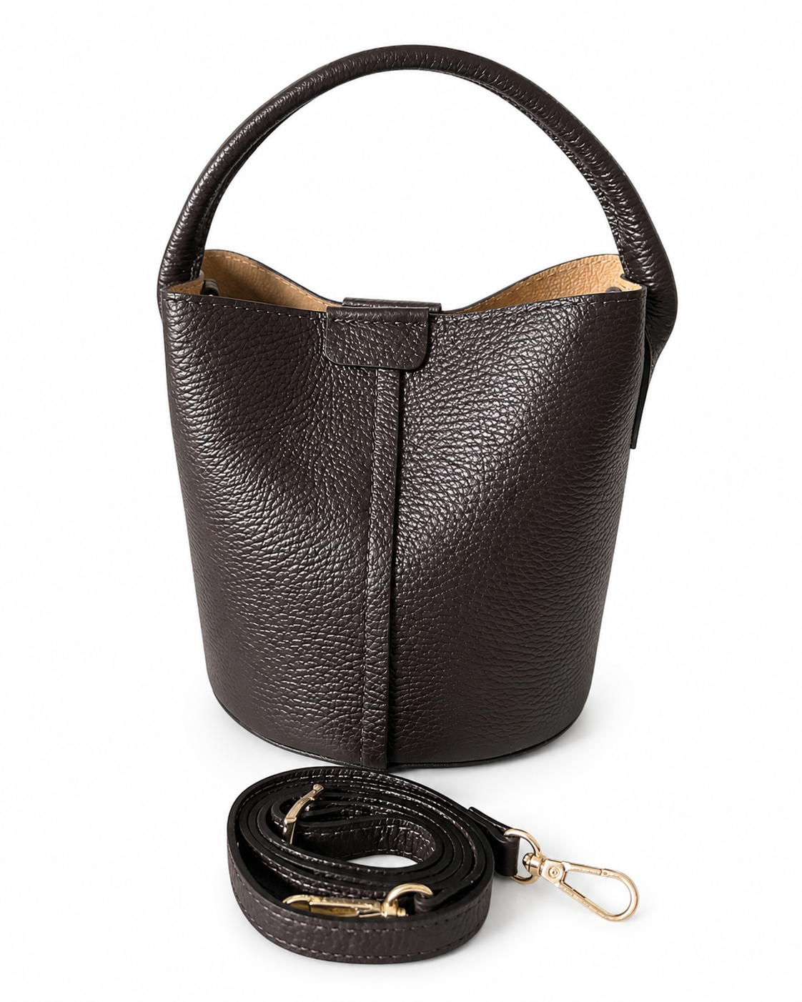 Geanta bucket Joy din piele naturală