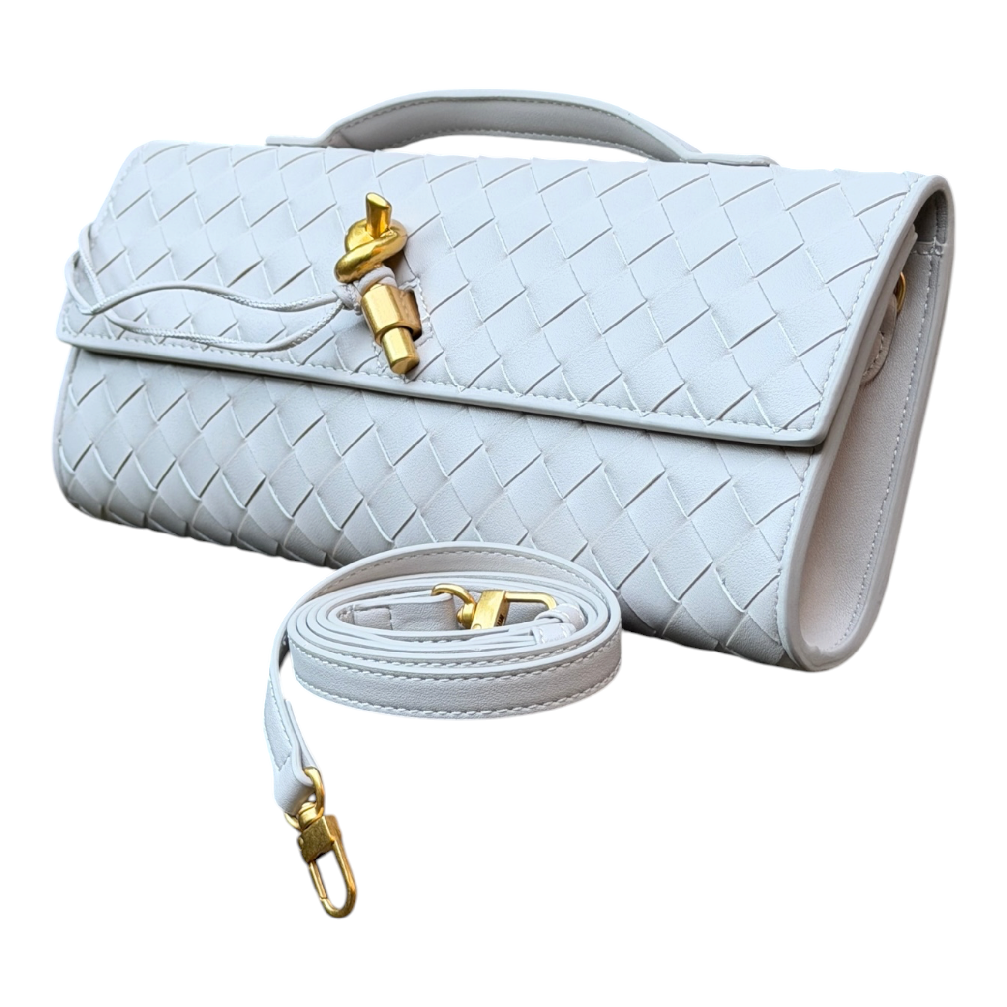 Geanta clutch Miró din piele naturală împletită