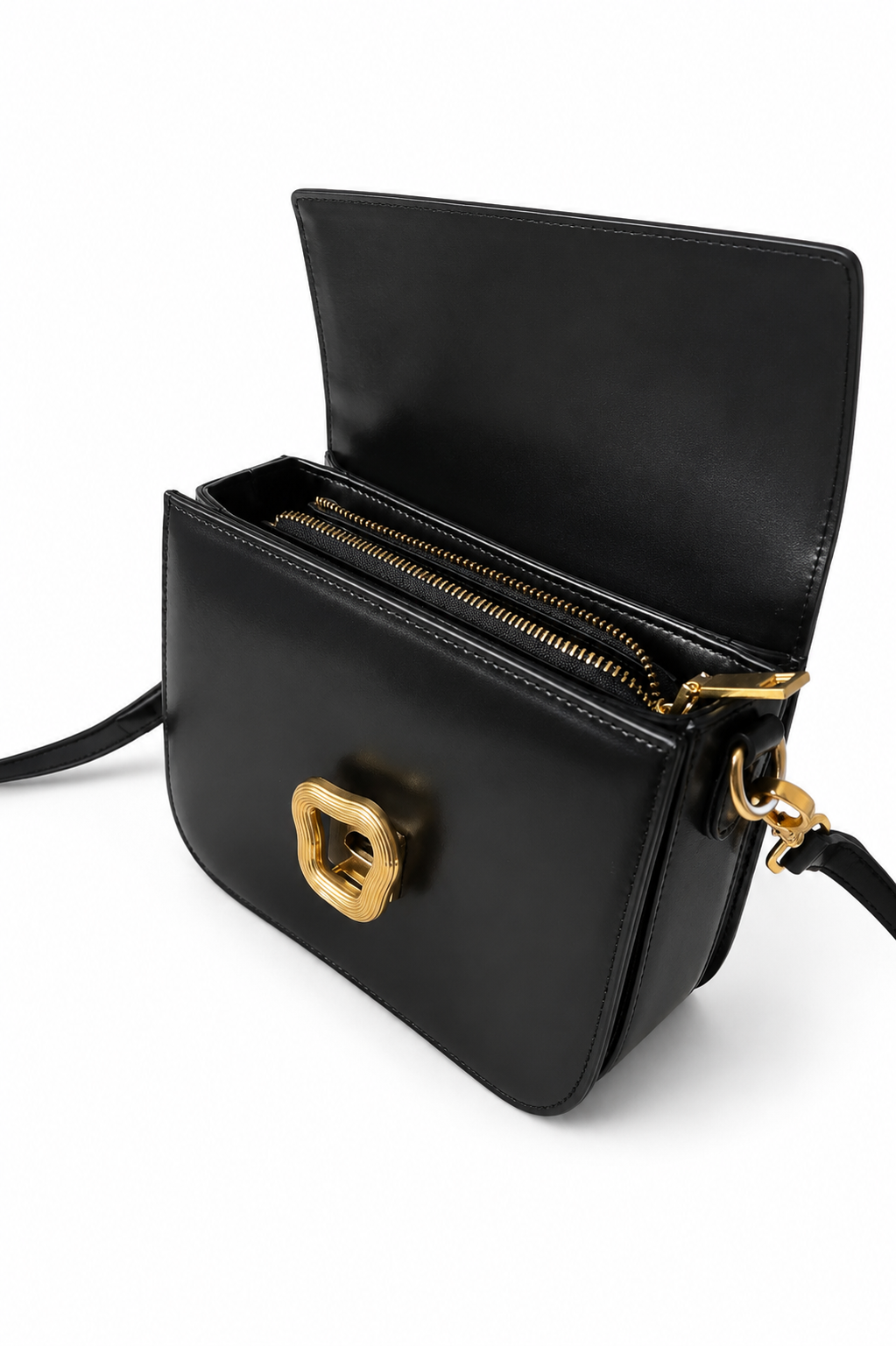 Geanta  Léa din piele naturală- crossbody compact
