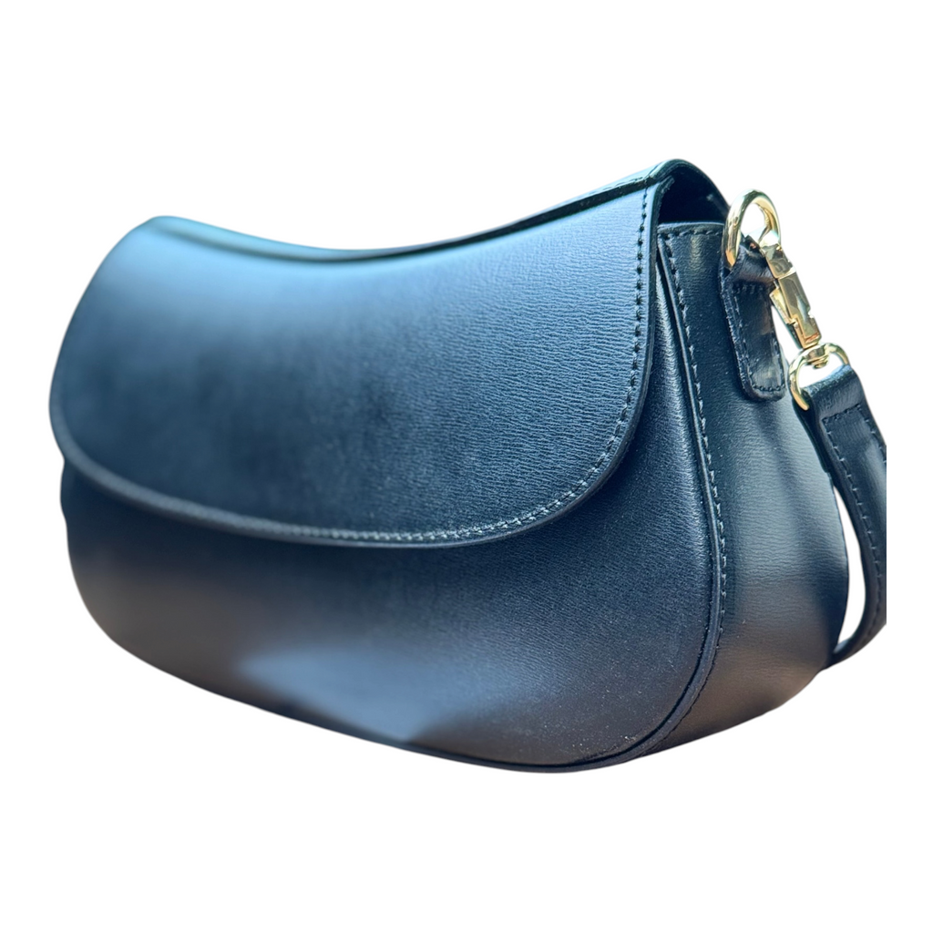 Geanta Dune din piele naturală — saddle compact