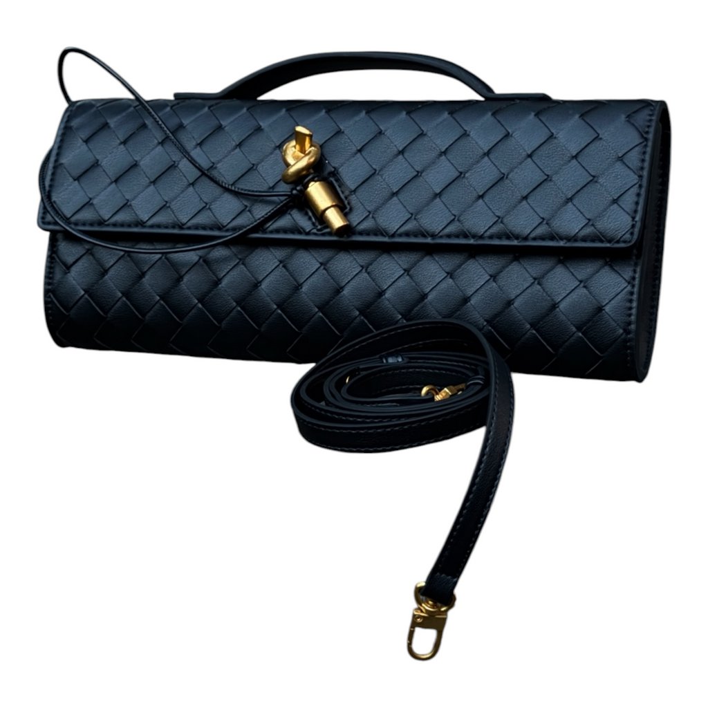 Geanta clutch Miró din piele naturală împletită