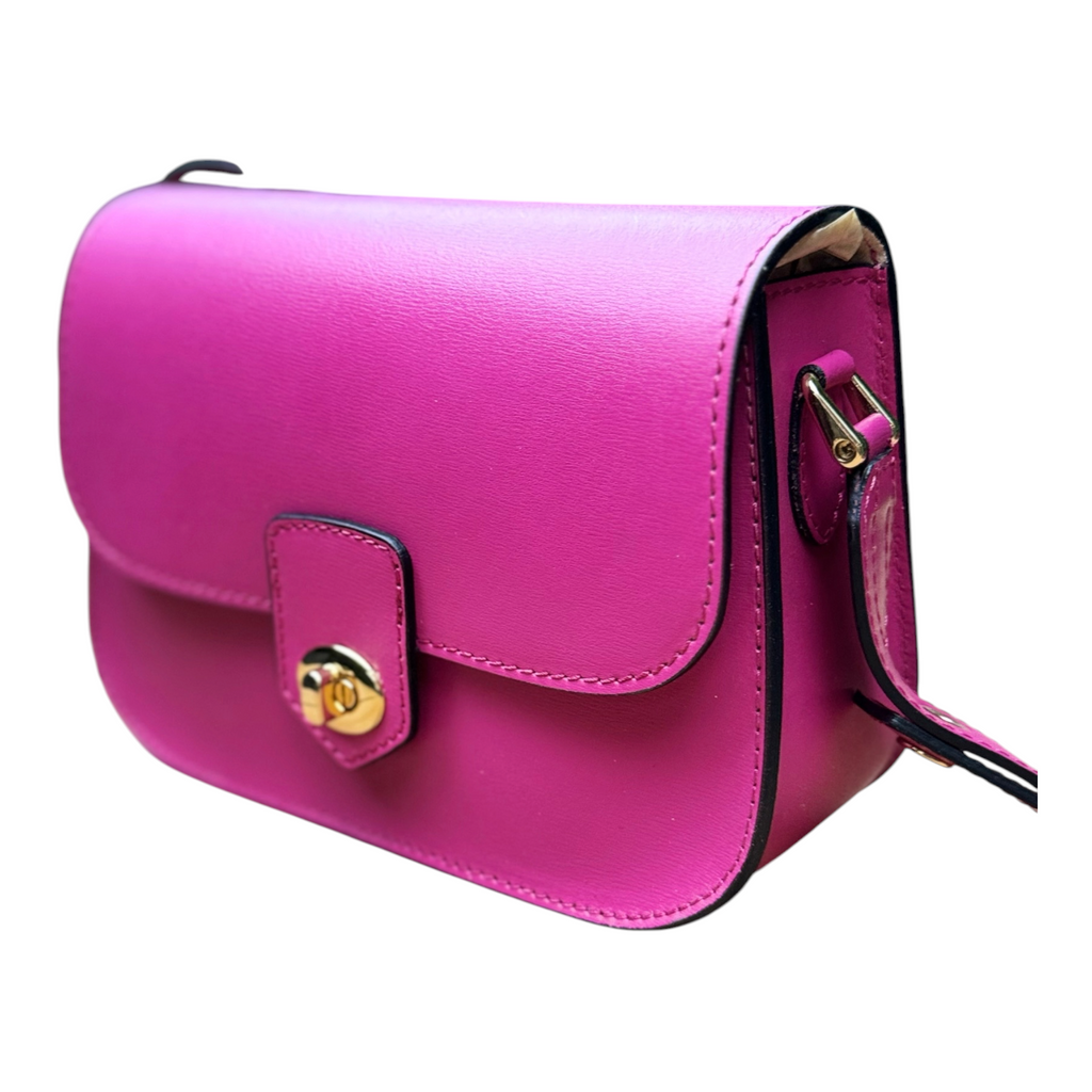 Geanta Flore din piele naturală — structured flap