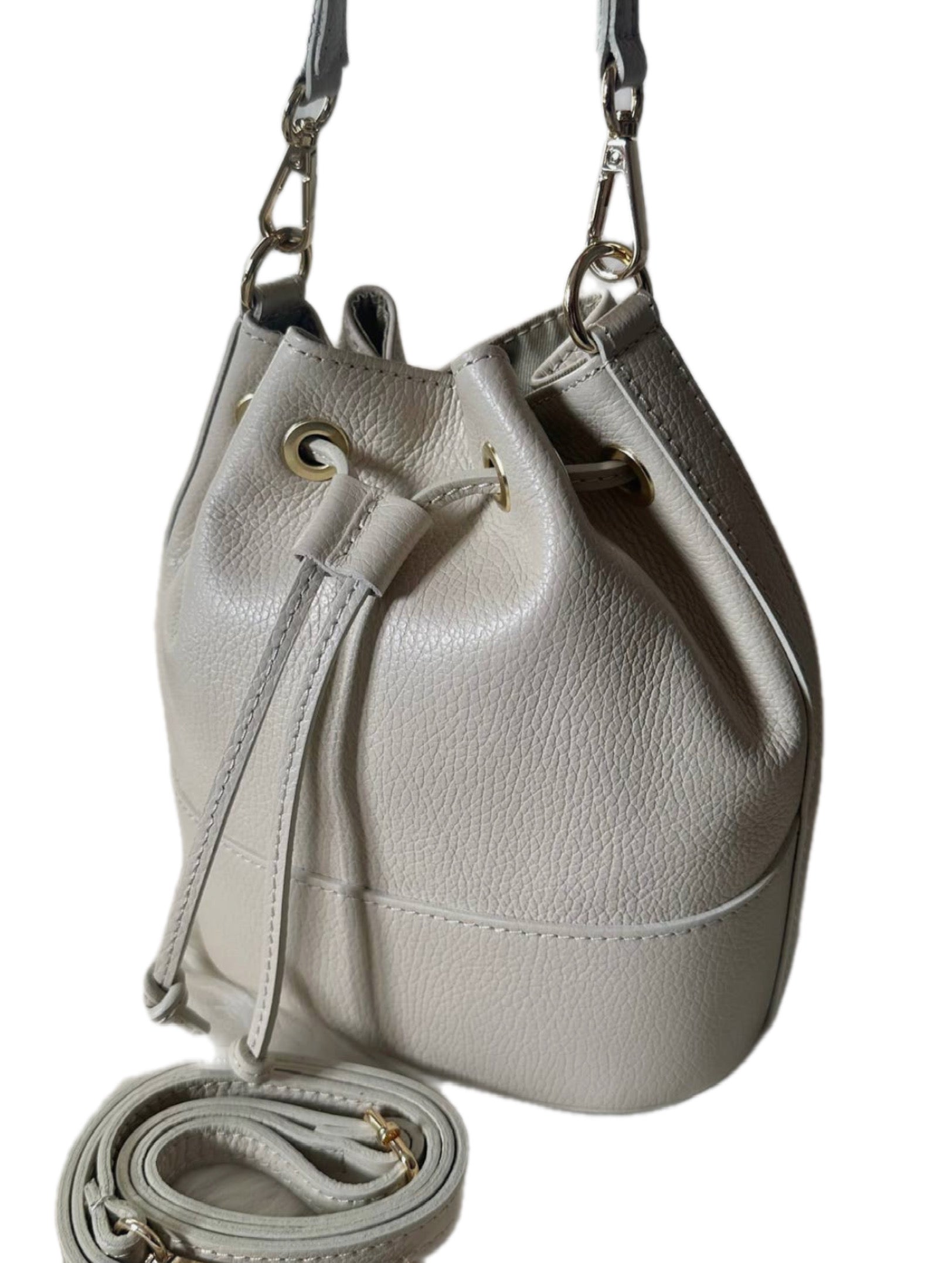 Geanta bucket Ivy din piele naturală