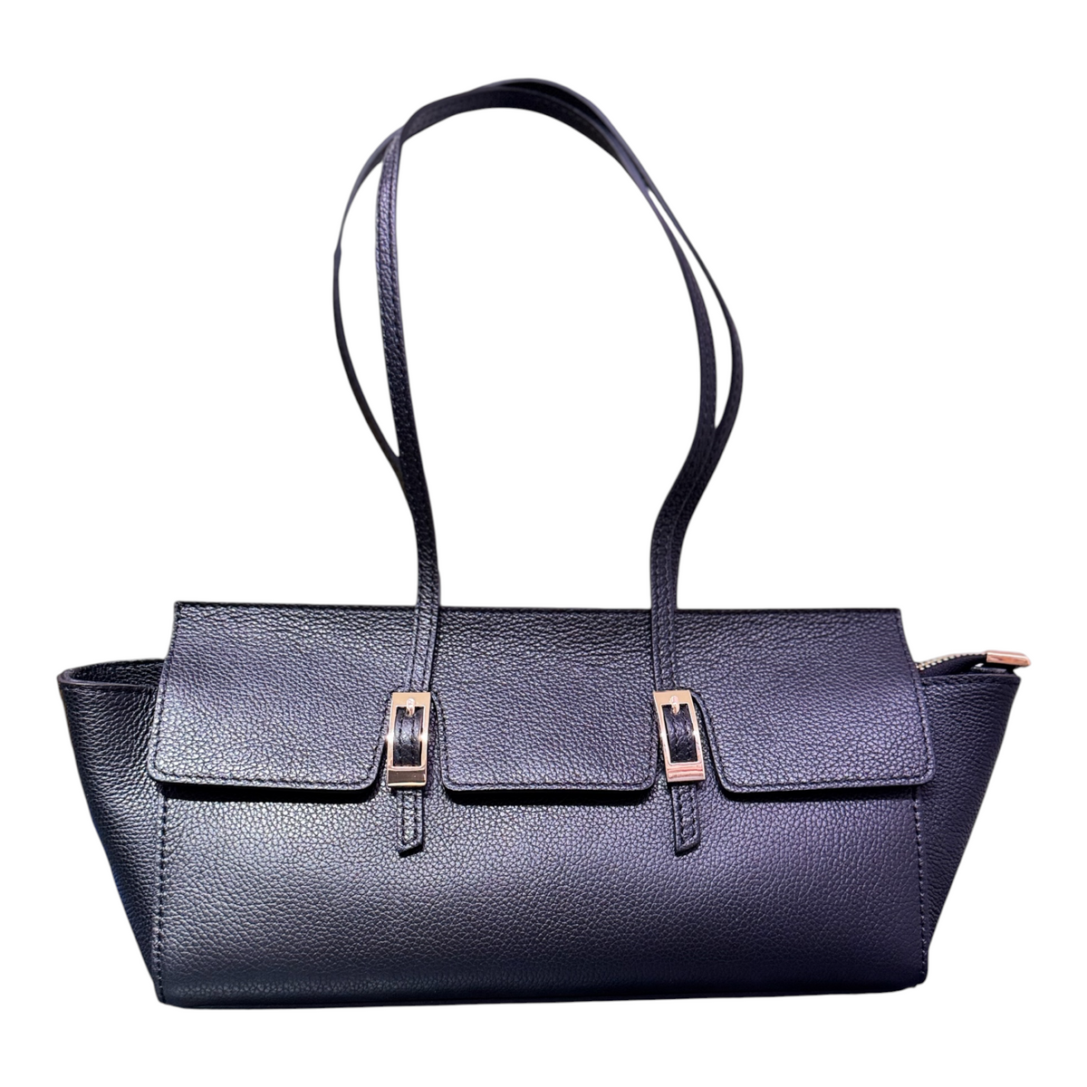 Geantă Marie din piele naturală martelată — model tote structurat