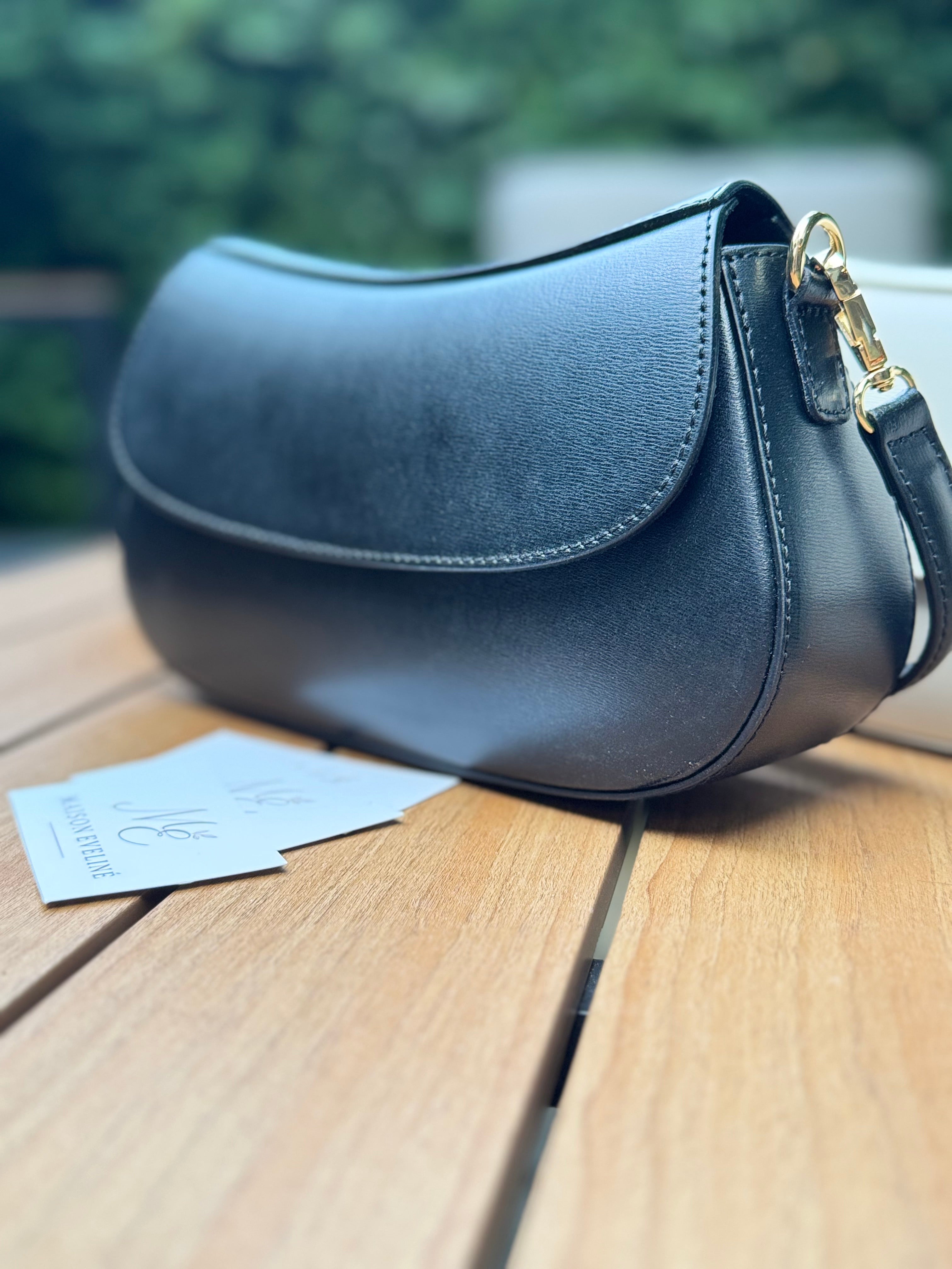 Geanta Dune din piele naturală — saddle compact