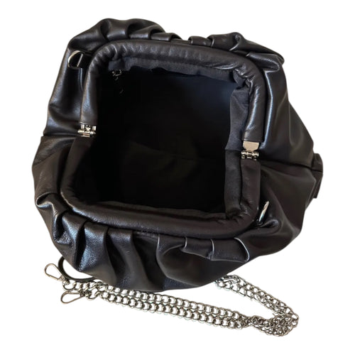 Geanta clutch maxi Cleo din piele naturală