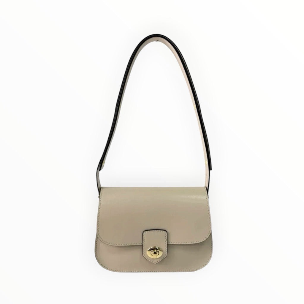 Geanta Flore din piele naturală — structured flap