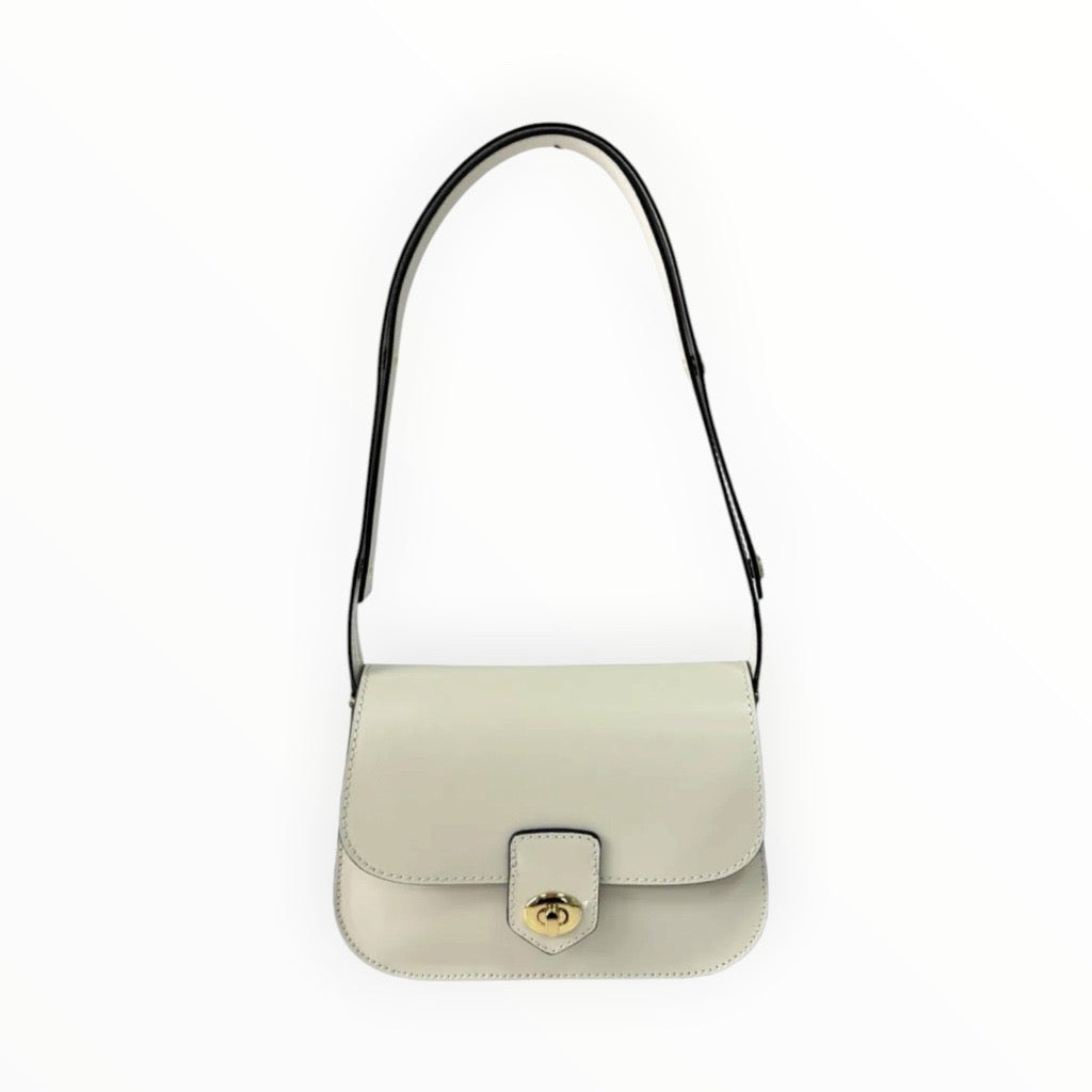 Geanta Flore din piele naturală — structured flap