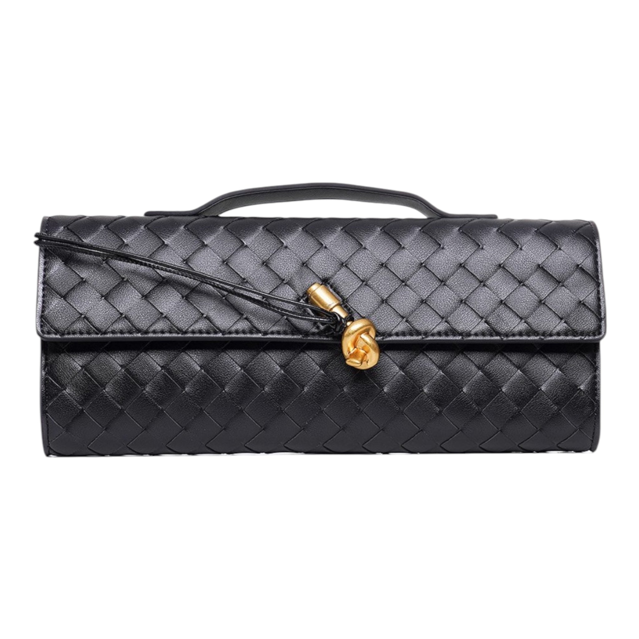 Geanta clutch Miró din piele naturală împletită