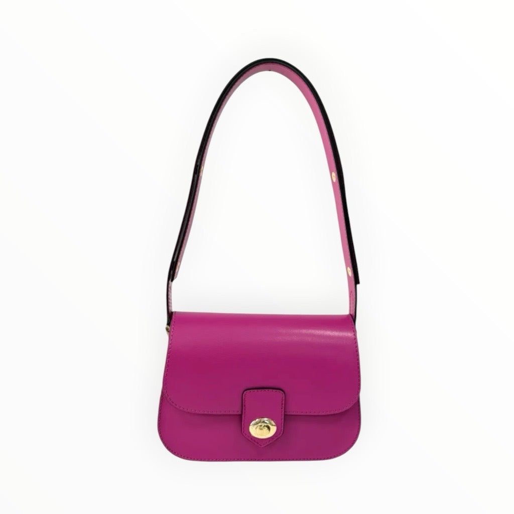 Geanta Flore din piele naturală — structured flap