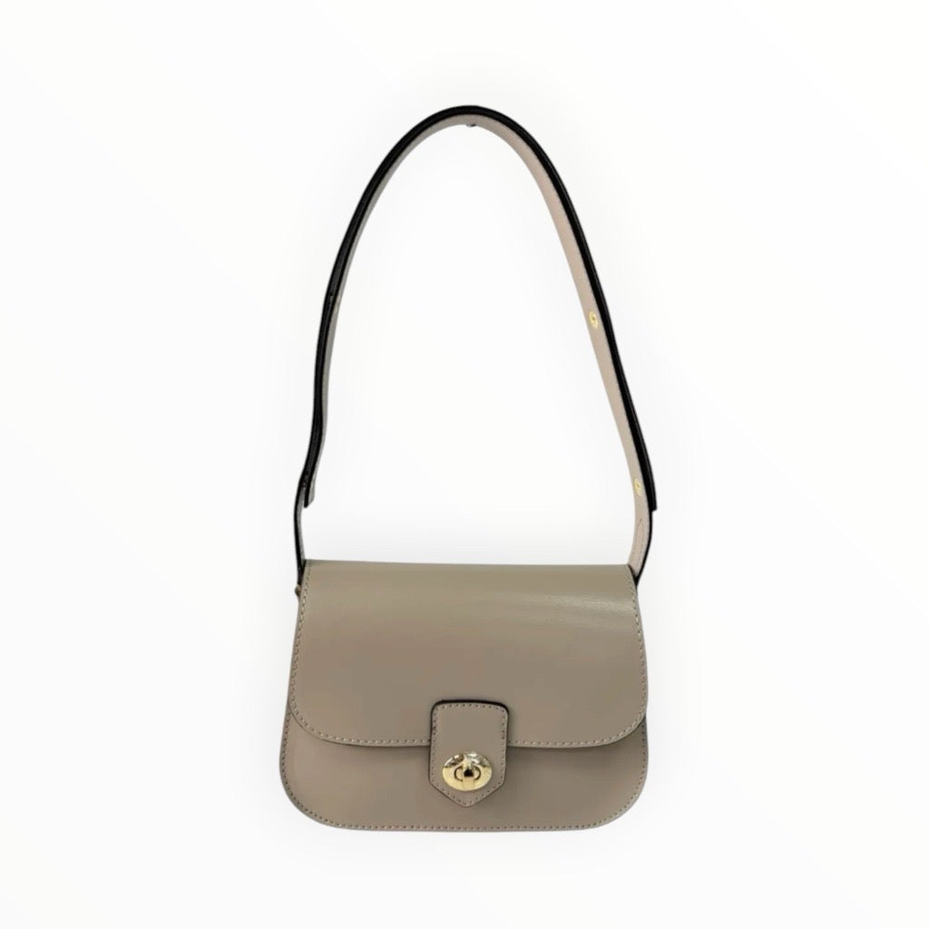 Geanta Flore din piele naturală — structured flap