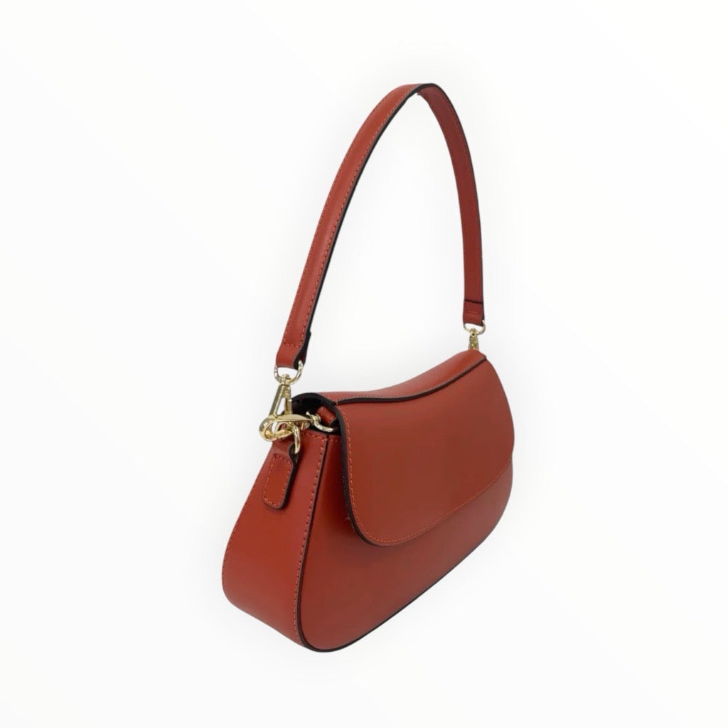 Geanta Dune din piele naturală — saddle compact