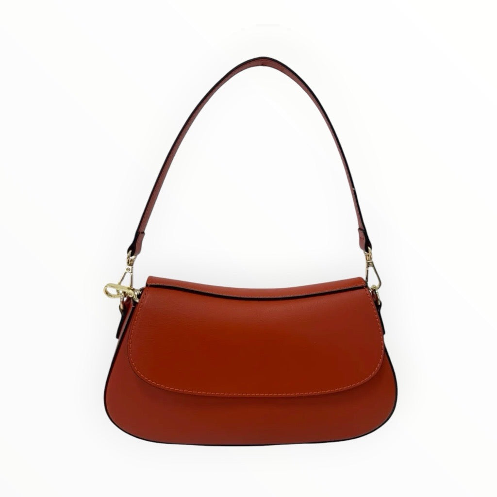 Geanta Dune din piele naturală — saddle compact