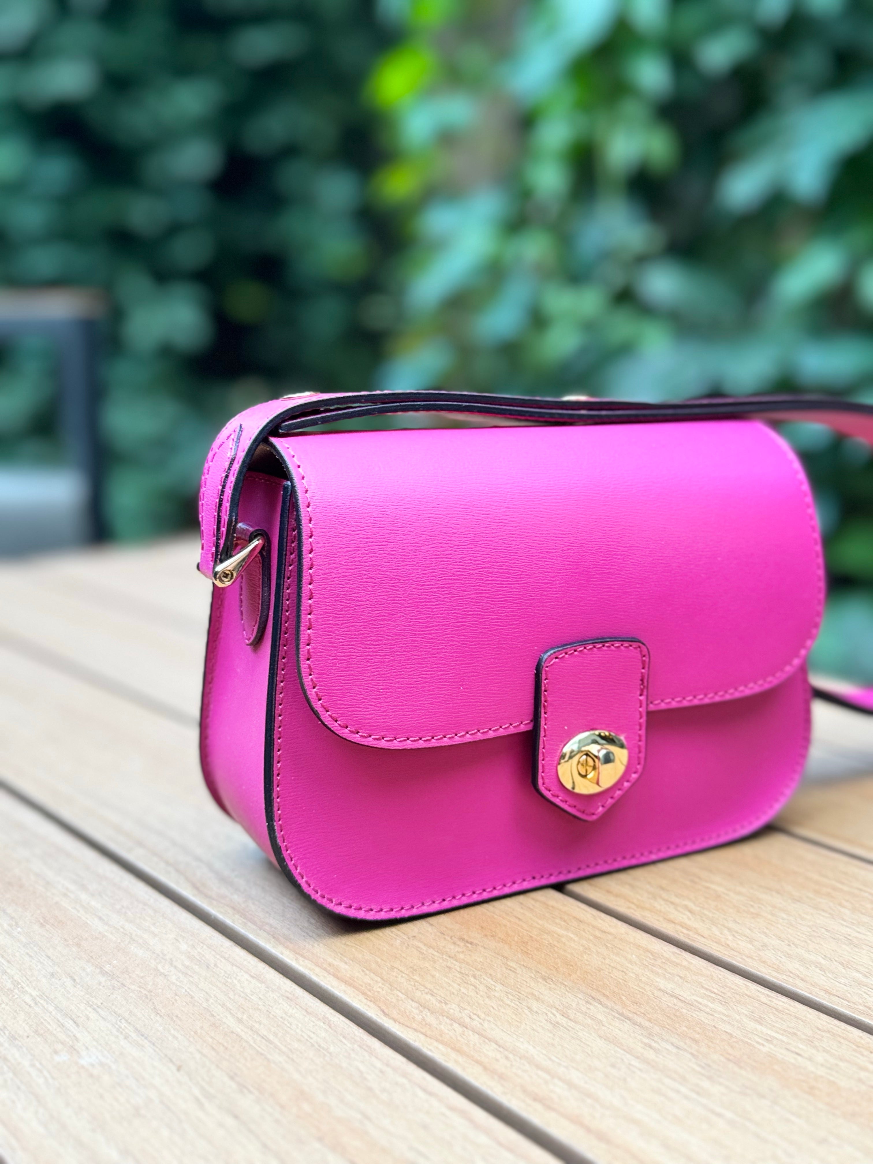 Geanta Flore din piele naturală — structured flap