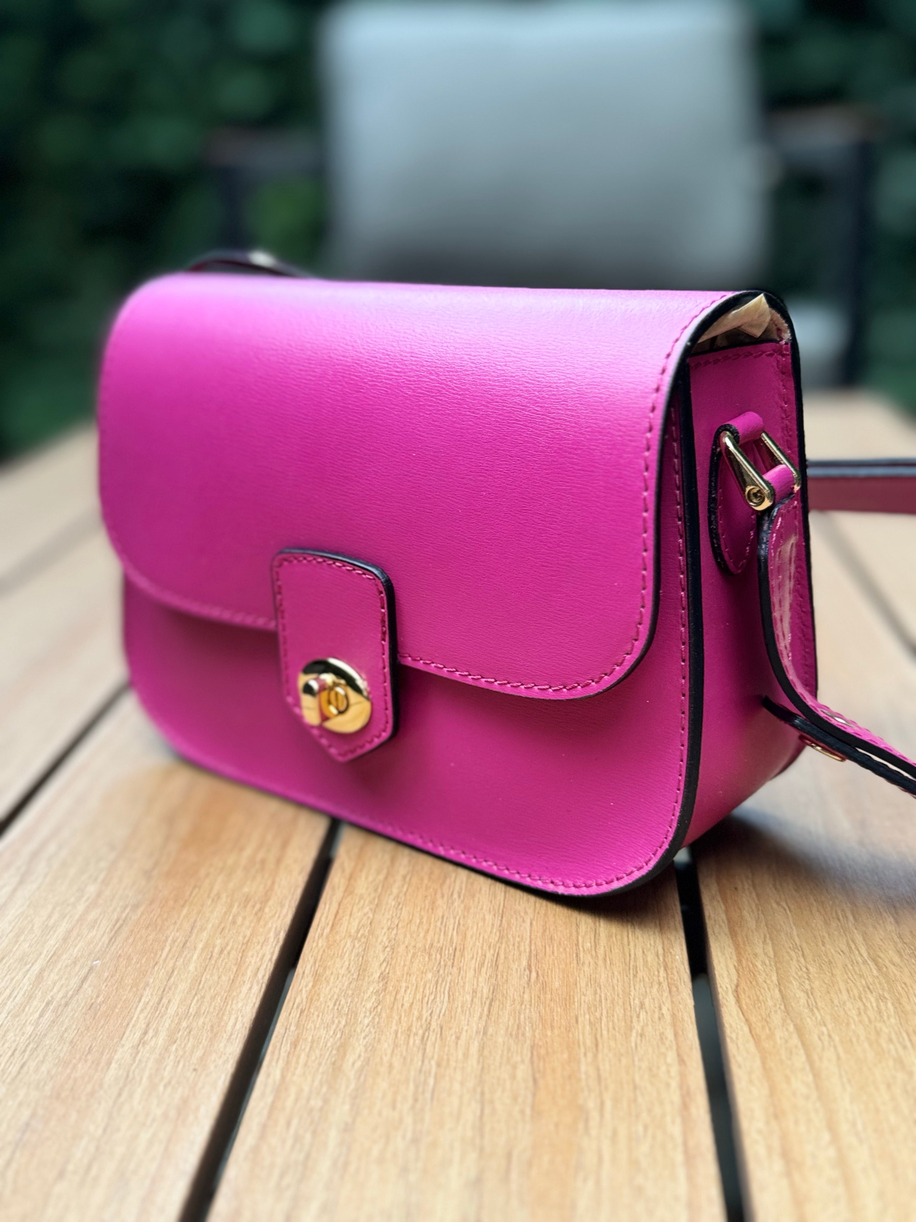 Geanta Flore din piele naturală — structured flap