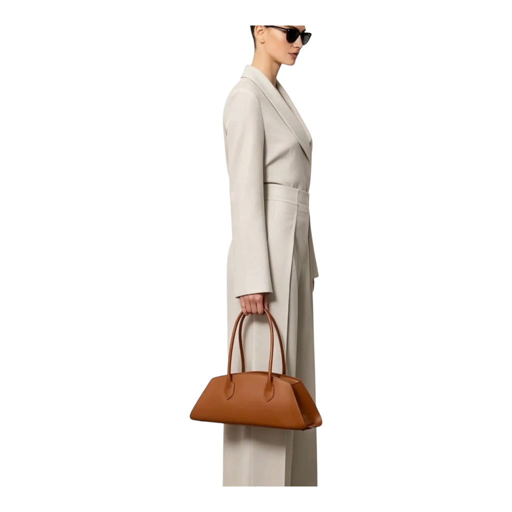 Geantă din piele naturală Emma – model box calfskin