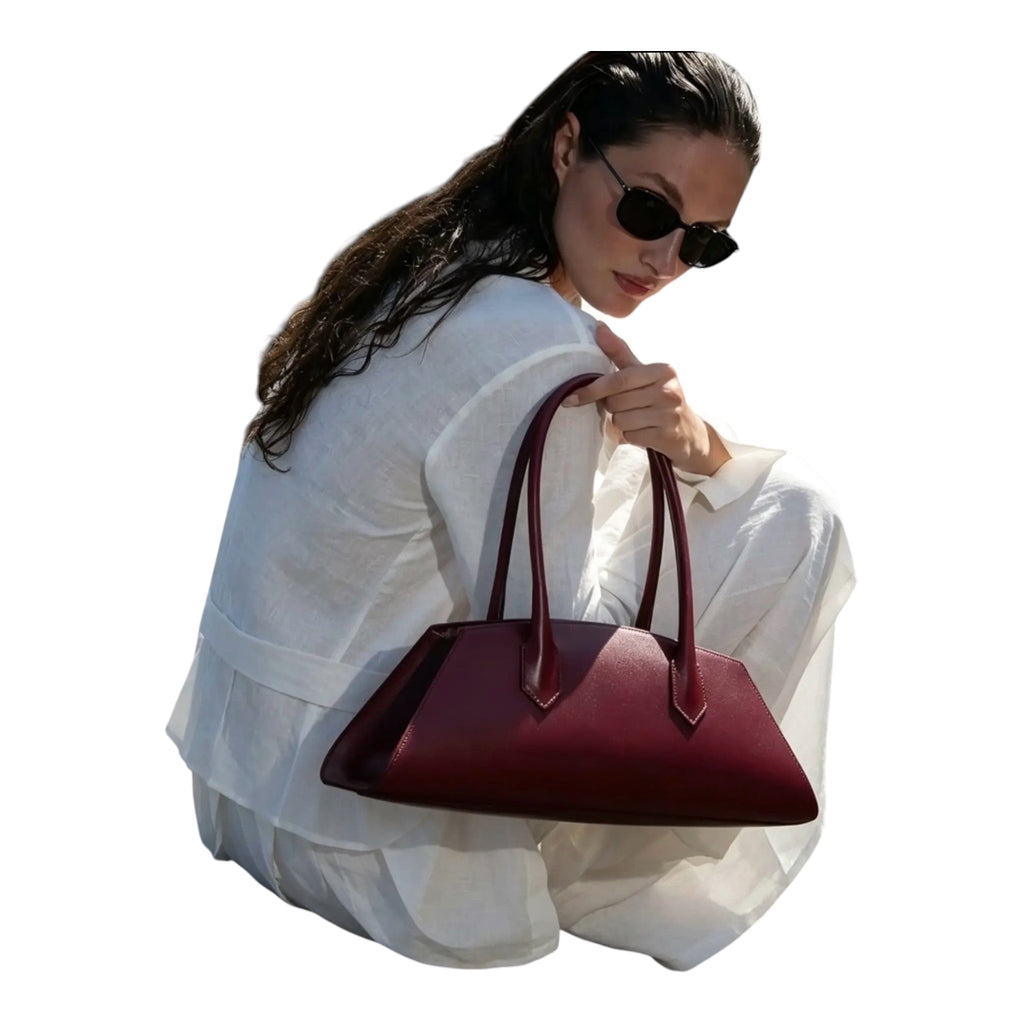 Geantă din piele naturală Emma – model box calfskin