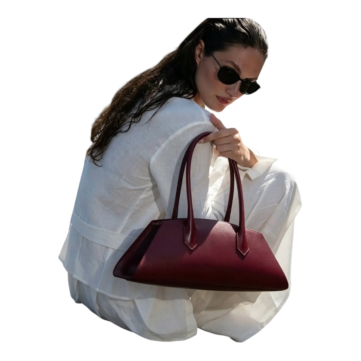 Geantă din piele naturală Emma – model box calfskin