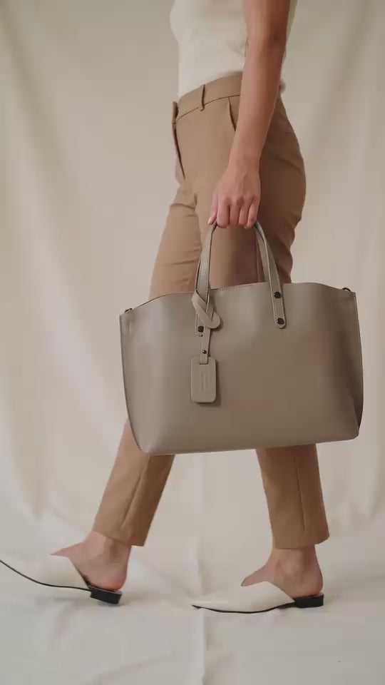 Geanta Valeria Tote din piele naturală