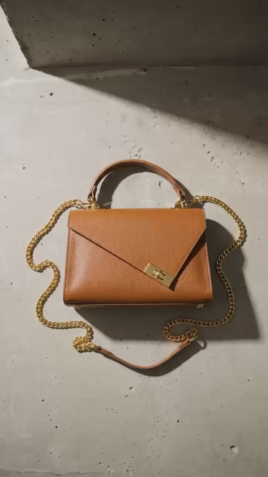 Geantă mini structurată Celine din piele naturală